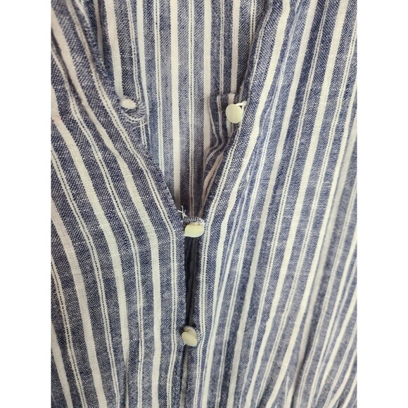 Rails Jasmine Tibet Stripe Lightweight Linen Long Sleeve Dress Womens La… - Picture 4 of 7